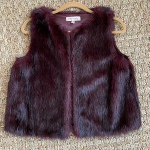 Philosophy Cropped Faux Fur Vest